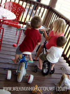 bikes on porch 2010 (picnik) (text) bikes on porch 2010 picnik text