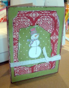 snowman card snowman card