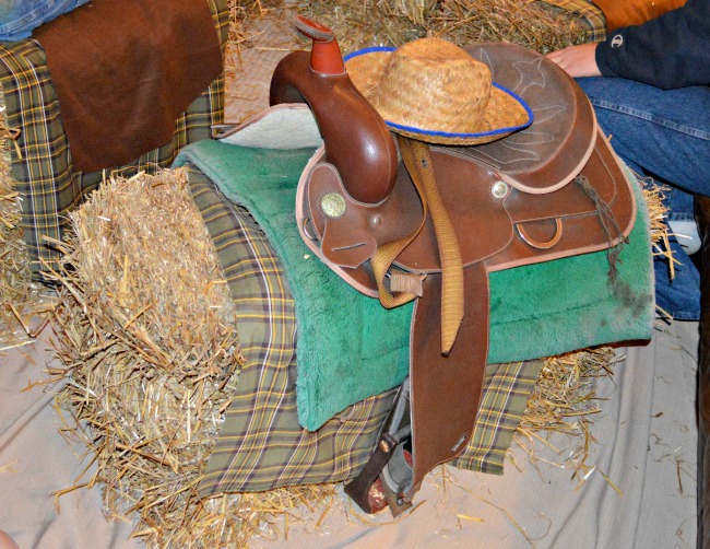Homemade Cowboy Birthday! 19 Straw bale "movie theater" seating for a #cowboy #western themed birthday party at Walking in High Cotton