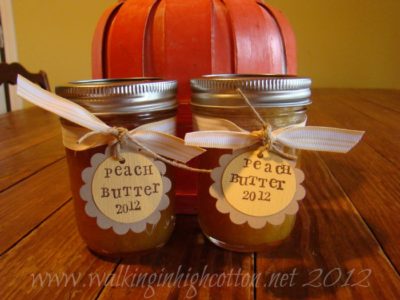 Canning Peach Butter @ Walking in High Cotton