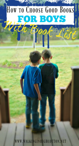How to choose good books for boys w/a book list via Walking in High Cotton