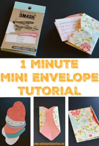 1 Minute Mini Envelope Tutorial for lunchbox notes, camp notes, or any other sending love moment! via Walking in High Cotton
