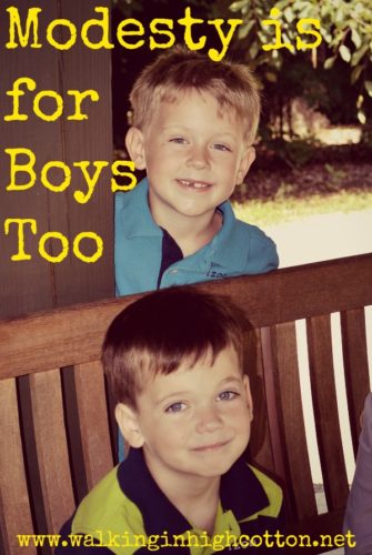 Modesty is for boys too...we ALL need to be honoring the Lord with our clothing choices. {via www.walkinginhighcotton.net}