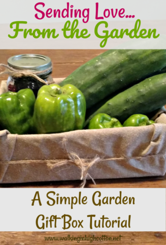A Simple Garden Gift Box Tutorial...Sending Love from the Garden via Walking in High Cotton. Frugal, Quick, Easy, Generous.