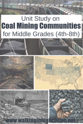Resources for a Unit Study on coal mining communities, including FREE Amazon and YouTube video list, website links, book lists, and templates for student projects and reports. Perfect for grades 4-8, but could easily be aged up or down to suit a general family unit study as well. via Walking in High Cotton