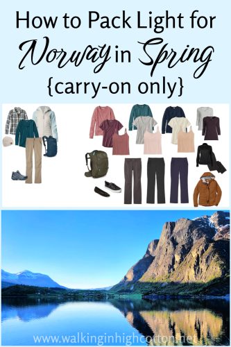 How to pack light for Norway in spring, Plus size, carry on only. May 2024.